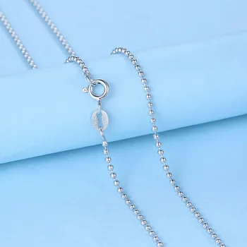 1,2 mm Sterling Sølv Perler, Kæde til Kvinder Halskæde Kæde 925 Sølv Halskæde Vedhæng Sølv Smykker, Perler, Halskæde Sølv