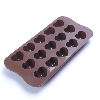 1 pc 15 Huller Hjerte Form Chokolade Forme DIY Silikone Kage Dekoration Jelly Is Kærlighed Gave Chokolade Forme Bagning Værktøjer 15198