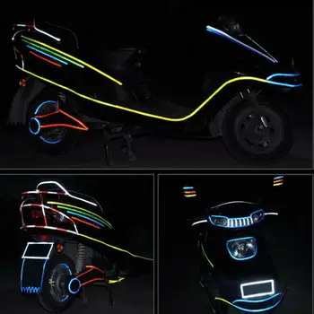 1 PC Reflektor Reflekterende Klistermærker Motorcykel Cykel Vandtæt Cykel Sikkerhed Fælgen Decal Fluorescerende Tape 11544