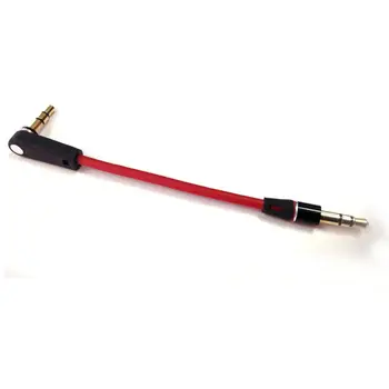1 Stykke Kort 0,2 M 20cm Red 3.5 mm Jack Til Jack Aux Kabel-mand Til Mand Stereo Audio Kabel-Adapteren 2276