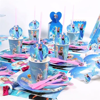 10 Børn Prinsesse Engangsservice Happy Birthday Party Supplies Festival Dekoration Begivenhed Fordel Køn Afsløre Piger