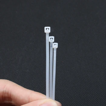 1000pcs 3 mm*100 mm 1,8 mm selvlåsende Nylon Kabelbindere Hvid farve Plast Zip-Tie bindende wire wrap remme UL-Certificeret 7318