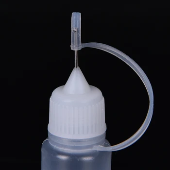 10ML 1stk Genopfyldning PE Plast Dropper Flasker Tomme Plastik Nål Flaske Med Skrue Metal Needle Cap Flasker 28470