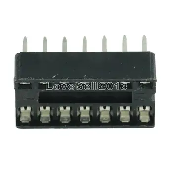 10stk DIP 14 pins IC fatning Adapter Adapter Solder Type Socket DIP-14 NYE 3682