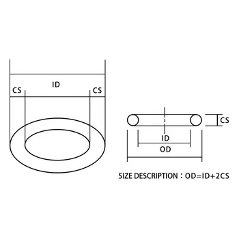 10STK/masse Gummi-Ring Tætning af NBR O-Ring, Nitril CS5.3mm ID63/65/67/69/70/71/73/75/77.5/80mm Tætning modstand Bære Pakning Skive 29328
