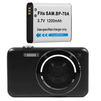 1200mAh Kviksølv-fri Lithium-Ion-Batteri Digital Kamera Tilbehør til Samsung SBL-70A ES75 SL600 PL170 Kamera 22657