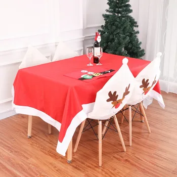132*178 CM julefrokost Tid, Red Disponibel Duge Jul Hus spisebord DIY Tøj borddekoration 3346