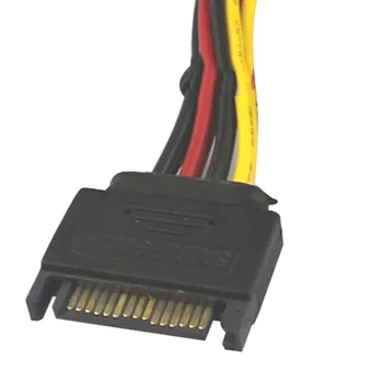 15-Pin SATA han til 2 Tæve 4-Pin Molex hun IDE HDD Magt Harddisk Kabel Computer udvidelse pci-e wire 4435
