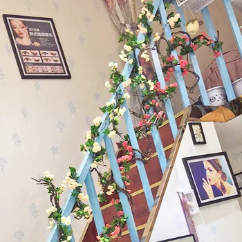 180cm Silke Steg Ivy Vin Kunstige Blomster Falske Plante Dekorative Hængende Rattan Væggen Krans Garland Hjem Dekoration til Bryllup 20429