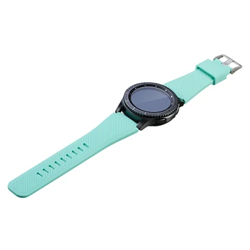 1Pair Silikone Armbånd Strap Watch Band Til Samsung Gear S3 Grænse Klassisk Design Sort Rene Farver 12606