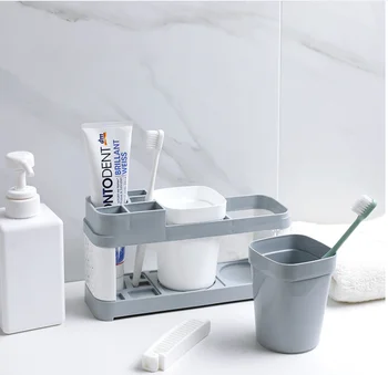 1PC Badeværelse tandbørsteholder Passer Tandbørste Cup Badeværelse Storage Rack Badeværelse Tilbehør Sæt
