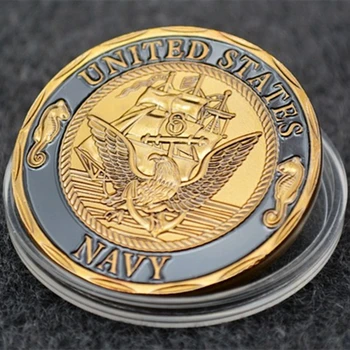 1STK AMERIKANSKE Flåde Udfordring Mønt Shellback Passerer Linjen Sømand Erindringsmønter Gave