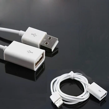 1stk USB 2.0 Mandlige og Kvindelige Extension Kabel Netledning til PC, Laptop, Notebook Udvidelse Data 1M Extender Opkræve Ekstra Kabel