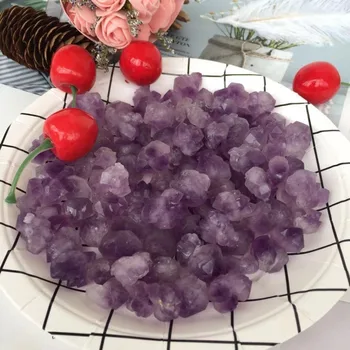 200g smukke naturlige ametyst kvarts Krystal smykkesten blomst meditation, reiki healing krystal sten-prøve i hjemmet indretning 15269
