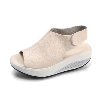 2019 Fashion Kvinder Sommeren Kvindelige Sandaler Vintage Kiler, Platform Sko Peep Toe Sandal Høje Hæle Fisk Toe Sko Shoes Mujer99 40308