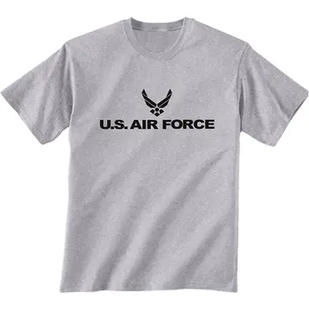 2019 Nye Mode Bomuld T-shirt Air Force kortærmet T-Shirt i grå Casual t-Shirt 2073