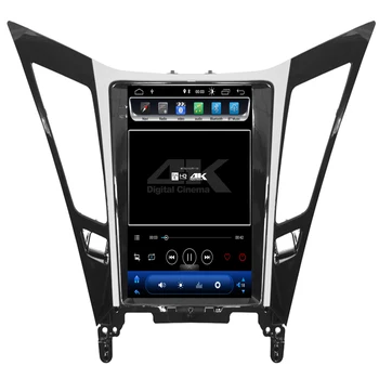 2020 Nye Android 8.1 lodret Car Multimedia tesla GPS-NAVIGATION, Radio-afspiller til Hyundai SONATA Manuel/Auto AC-version bil 23839