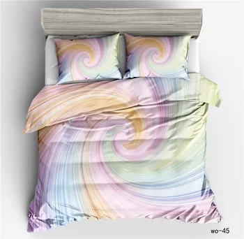 2021 3D-Print Strøelse Sæt Sky Rainbow Abstrakte Duvet Cover For Voksne Pink Hjem Tekstil Luksus King Size Sengetøj Sæt 12026