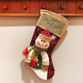 2021 julestrømpe Kid Santa Pose Slik gavepose Jul Dekoration til Hjemmet Tree Julen Strømper Personlig