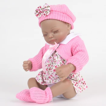 25CM 10 Tommer Naturtro Bebe Reborn Dukker Hele Silikone Sovende Nyfødt Baby Doll Legetøj Med Malet Hår For Kids Fødselsdag Gave 6206