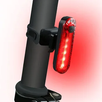 2stk USB-Genopladelig Vandtæt Cykel Cykel Cykling 4 Tilstande LED Foran Bageste baglygte Lampe Advarsel Cykling Lanterne 12594