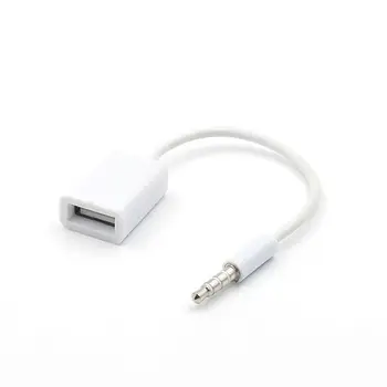 3,5 mm Male AUX Audio Plug-Stik til USB 2.0-Kvindelige Konverter Kabel-Jack lyd OTG Bil MP3