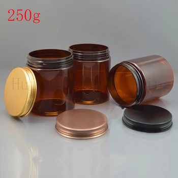 30X250g aluminium låg tom brown kosmetiske container krukker for fløde emballage,250cc creme tin beholdere,fløde max kan for at salve