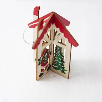 3D farverige santa claus jul tree dekoration vedhæng jule dekoration til vinduet hjem part forsyninger Xmas ornament