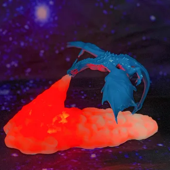 3D Printet Attraktive Praktiske Stilfulde og Multifunktionelle Dragon Lamper Hjem Tabel Night Light Desktop Indretning Fødselsdag Gave 5963
