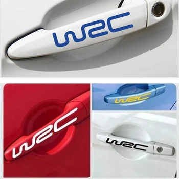 4 stykker / sæt WRC ændrede bil klistermærker personlig dørhåndtag klistermærker til Hyundai ix35 iX45 iX25 i20 i30 Sonata,Verna, 5462