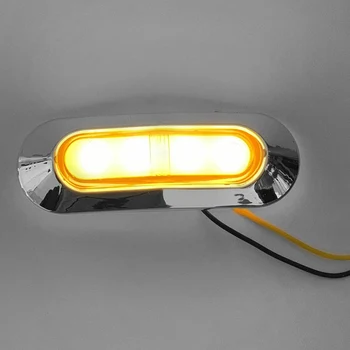 4stk sidemarkeringslys Hale Lys 12-24V Vandtæt LED Markør Lampe Trailer Lys Bagsiden Lampe Lys Lastbil