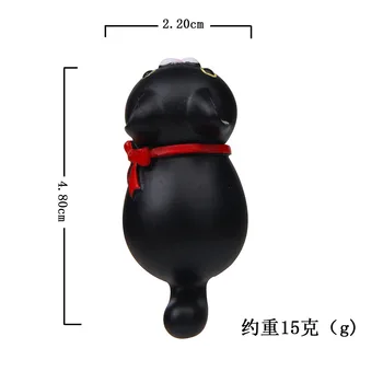 5 Stk/Sæt Japansk Enkel Kat Liggende Kat Kreativ handling figur 3D Køleskab Magnet Telefonen Sag Materiale Tilbehør 2020 Ny