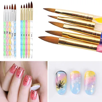 5Pcs/set Professionelt Manicure UV Gel Pen, Pensel Akryl Nail Art Maleri, Tegning Børste til Nail Art Tips Bygherre og Maleri