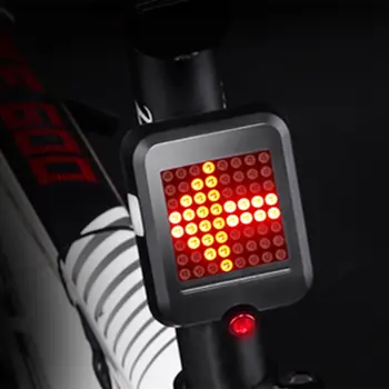 64 LED Automatisk Retning Indikator Cykel Bageste Baglygte USB-Genopladelige Cykling MTB Cykel Sikkerhed Advarsel blinklys Lys