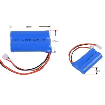 7.4 v 1500mah 15C 18650 Li-ion EL-2P-Stik Batteri RC FT009 legetøj batteri med usb-oplader 25061