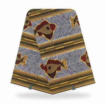 Afrikanske Voks print stof 6yard bomuldsstof af Høj Kvalitet Ankara Voks udskrivning For afrikanske kvinder kjole 6868