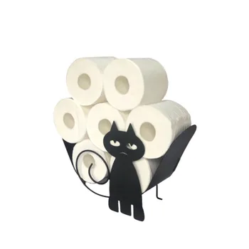 Amerikansk stil sjove kat modellering køkken, badeværelse silkepapir storage rack 9236