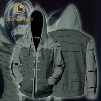 Anime Cosplay Kostumer Hoodie Sweatshirt Mænd Lynlås Hættetrøjer Mandlige Sweatshirts Herre Tøj, Jakker, Toppe
