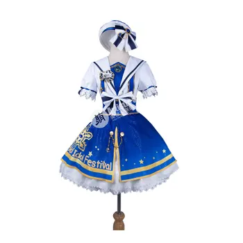 Anime LoveLive Umi Sonoda Spil Arkade Uniformer Lolita Kjole Cosplay Kostume Hat Halloween, Karneval Gratis Fragt 2019 Ny 9572