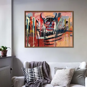 Basquiat Abstrakt Lærred Maleri, Street, Graffiti Væg Kunst, Plakater og Prints Elsker Hænder Væg Billeder For at Stue Indretning
