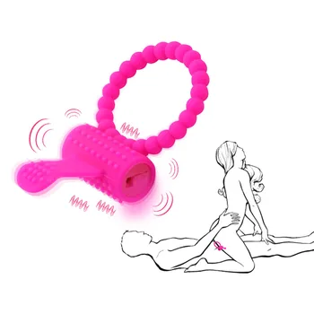 Bdsm Silikone Cock Ringe Tunge Vibrator Sex Legetøj til Mænd Mandlige Voksne Produkter Forsinkelse Sædafgang Penis SM Vibrerende Ring