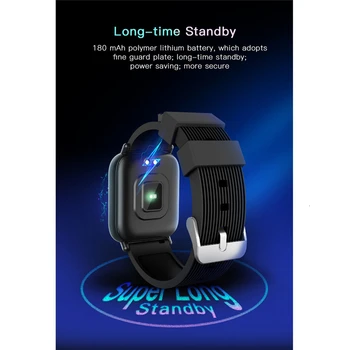 Bluetooth Armbånd Smart Ur Dynamisk Skærm Fitness Tracker pulsmåler Multifunktion Sport Vandtæt Smartwatch EH# 13501