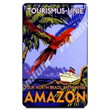 Brasilien souvenir-magnet vintage turist-plakat 14611