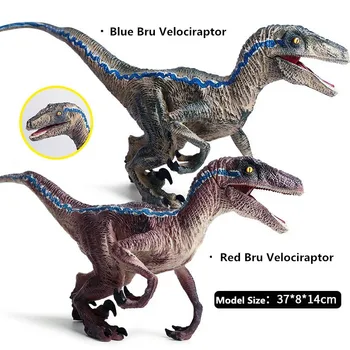 Bru Velociraptor håndlavet Model Indsamling Simulering Dinosaur Plast Udsmykning Børn Legetøj Gave Kødædende Dyr Figur 7010