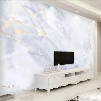 Brugerdefineret baggrund vægmaleri 3D-8D vægbeklædning landskab kunstnerisk undfangelse Nordiske marmor tekstur indvendige væg dekoration maleri