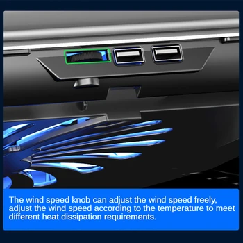 Bærbare Gaming Laptop Cooler To USB-17 Tommer Stor Størrelse Laptop Cooling Pads Hastighed / Højde Folde Laptop-Holder Til Bærbar computer 5281