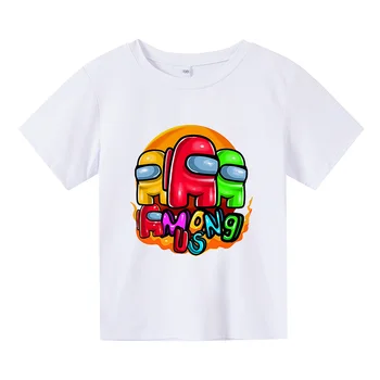 Børn s tøj piger, tøj Sommeren Blandt Os, T-Shirt Harajuku Streetwear Video Game T-shirt Sjove Animationsfilm Tshirt Hip Hop Top 3712