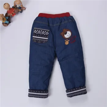 Børnetøj 90-120 m drenge'jeans med bomuld jakke, open-fil enkelt bukser og varm bomulds bukser i efteråret og vinteren 7244