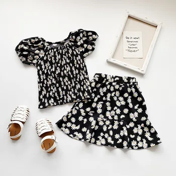 Børnetøj Pige Kjole 2020 Nye Ankomst Kvindelige Baby Fashion Dress Børn er Små Daisy Trykt Bomuld Hofteholder Kjole