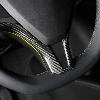 Carbon Fiber Bil Indre Rattet Frame Trim Rattet Ændret Dekorative Tilbehør til Tesla Model S Model X 2016 - 15850